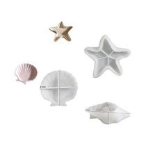 Moldes De Silicone Série Oceano 3 Peças: Estrela-do-mar, Concha E Suporte Para Vela Em Resina, Gesso Moldes De Silicone Série Oceano 3 Peças: Estrela-do-mar, Concha E Suporte Para Vela Em Resina, Gesso