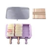 Moldes de Sorvete de Silicone fofos - Faça Você Mesmo - com Tampa