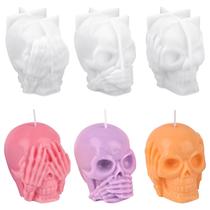 Moldes de Vela 3D Caveira - Pacote com 3 Unidades HUAKENER Moldes de Vela 3D Caveira - Pacote com 3 Unidades HUAKENER