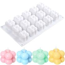 Moldes de vela de silicone Konrisa 3D em forma de bolha de 15 cavidades