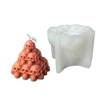 Moldes De Velas De Abóbora Quadrada De Halloween Em Silicone DIY Fantasma Resina Epóxi Decoração De