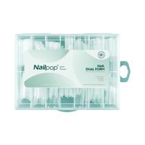 Moldes Duplos Nailpop Para Unhas De Gel Construtor, Tamanho 14, 70 a 140 Peças