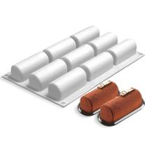 Moldes para bolos VIKROM, 9 cavidades, molde de madeira, forma de rolo de bolo, silicone