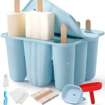Moldes para picolé MEETRUE, 9 peças de silicone, sem BPA, com palitos e bolsa