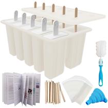 Moldes para picolé Miaowoof, silicone caseiro de 10 cav sem BPA Moldes para picolé Miaowoof, silicone caseiro de 10 cav sem BPA