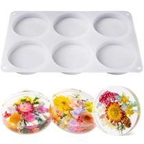 Moldes para Porta-Copos de Resina LET'S RESIN, 6 Cavidades, Redondos de 10 cm