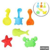 Moldes Plástico Infantil 6 Pç Animais Fundo do Mar - Tudo em Caixa