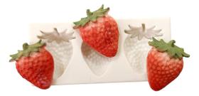 Moldes Silicone Morangos 3,0 x 2,0 cm Frutas Biscuit Doces Confeitaria Moldes Silicone Morangos 3,0 x 2,0 cm Frutas Biscuit Doces Confeitaria
