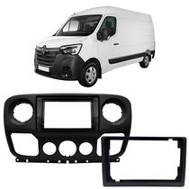 Moldura 10 e 9 Polegadas Renault Master 2014 à 2025 Preta Painel Central Multimidia Som Moldura 10 e 9 Polegadas Renault Master 2014 à 2025 Preta Painel Central Multimidia Som