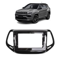 Moldura 10" polegadas jeep compass 2017/21 black piano