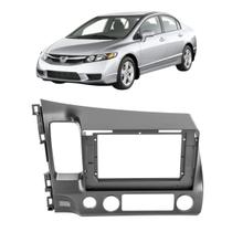 Moldura 10 Polegadas New Civic 2008 à 2011 Grafite Painel Central Multimidia Expex Epx10ho005 Som