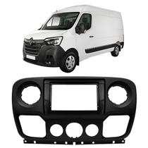 Moldura 10 Polegadas Renault Master 2014 à 2025 Preta Painel Central Multimidia Som