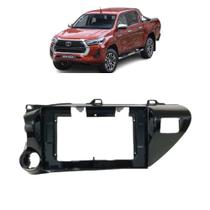 Moldura 10" polegadas toyota hilux 2016/2021 black piano