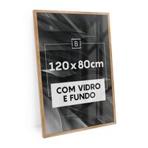 Moldura 120x80 Cm C/ Vidro Quadro Foto Retrato Mdf Emoldurar Painel Quebra-cabeça