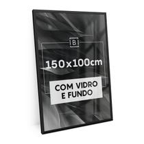 Moldura 150x100 Cm C/ Vidro Quadro Foto Retrato Mdf Emoldurar Painel Quebra-cabeça