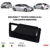 Moldura 2/1 Din Fiamon Corolla Gli 2015 Com Gaveta