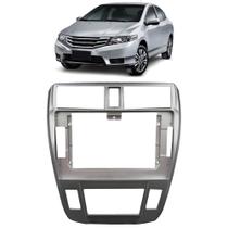 Moldura 2 Din 10" Polegadas Honda City 2008 a 2014 Ar Digital - Expex / Ludovico