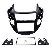 Moldura 2 Din 7 Polegadas Fiamon Chevrolet Gm Tracker 2014 a 2016 Preta