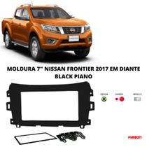 Moldura 2 Din 7 Polegadas Fiamon Nissan Frontier 2017 em diante Black Piano