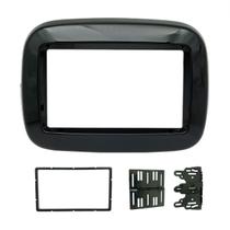 Moldura 2 Din 7 Polegadas Fiat Mobi Black Piano Fiamon