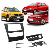 Moldura 2 Din 7 Polegadas Volkswagen Gol Saveiro Voyage 2013 até 2016 Japonês Chinês Preto - Fiamon