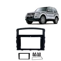 Moldura 2 Din 9 e 7 Polegadas Fiamon Mitsubishi Pajero Full 2008 A 2021 Preta