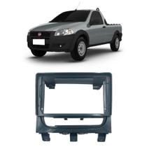 Moldura 2 din 9 polegadas Fiat Strada 2012 até 2015 Grafite Expex EPX9FT003