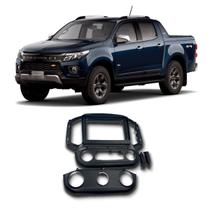 Moldura 2 Din 9 Polegadas Preto Fosco S10 Ar Analógico e Ar Digital 2017 a 2021 EPX9GM010 - Expex