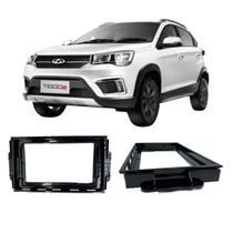 Moldura 2 Din 9 Polegadas Tiggo 2 2018 a 2021 Black Piano EPX9CE001 - Expex