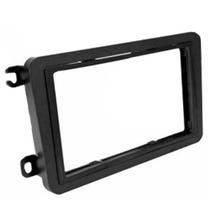 Moldura 2 Din Amarok Tiguan 2009 à 2017 Preta Painel Central Multimidia 6.2 e 7 Polegadas Mp5 Som