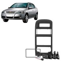 Moldura 2 Din Astra Ar Digital 1998 à 2012 com Chicote Preta Painel Multimidia Mp5 Expex Ektgm009