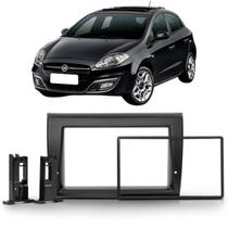 Moldura 2 Din Bravo 2012 à 2016 Preta Painel Central Multimidia 6.2 e 7 Polegadas Som Mp5