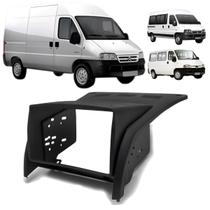 Moldura 2 Din Citroen Jumper 2010 à 2020 Preta Painel Central Multimidia 6.2 e 7 Polegadas Mp5 Som