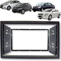 Moldura 2 din do painel chevrolet gm onix cobalt para multimídia 7 polegadas cor preto 89/m4 permak