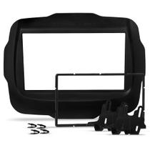 Moldura 2 Din do Painel Jeep Renegade 2015 a 2022 Preto Padrão Japonês e Chinês Moldura 2 Din do Painel Jeep Renegade 2015 a 2022 Preto Padrão Japonês e Chinês