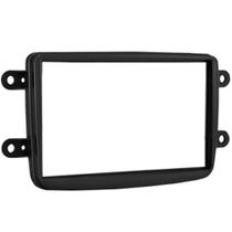 Moldura 2 Din Duster e Oroch 2011 à 2017 Preta Painel Central Multimidia 7 Polegadas Mp5 Som