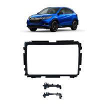 Moldura 2 din Dvd Multimídia 9 Polegadas Black Piano Hrv Hr-v 2015 A 2021 Fiamon