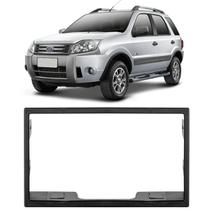 Moldura 2 Din Ecosport 2005 à 2012 Preta Painel Central Multimidia 7 Polegadas Mp5 Som