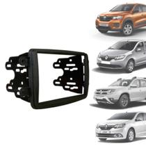 Moldura 2 Din Fiamon 2367 Duster/ Logan/ Sandero/ Kwid Preta Moldura 2 Din Fiamon 2367 Duster/ Logan/ Sandero/ Kwid Preta