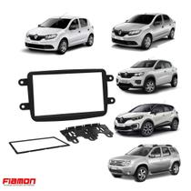 Moldura 2 Din Fiamon Renault Kwid Duster Sandero Logan Captur Black Piano Moldura 2 Din Fiamon Renault Kwid Duster Sandero Logan Captur Black Piano