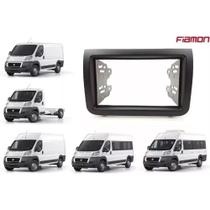 Moldura 2 din fiat ducato 2018 em diante preto fosco md