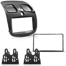 Moldura 2 Din Fiat Gran Grand Siena, Palio Sporting - Grafite Escuro Brilhante