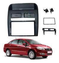 Moldura 2 Din Fiat Linea 2008,2009,2010,2011,2012,2013,2014 - Grafite