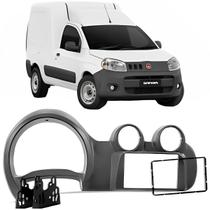 Moldura 2 Din Fiat Nova Fiorino 2015 à 2021 Cinza Painel Central Multimidia 6.2 e 7 Polegadas Mp5