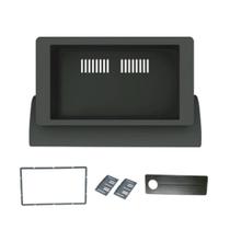 Moldura 2 Din Fiat Uno 2003 A 2014 Cinza Escuro