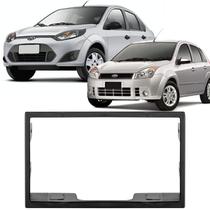 Moldura 2 Din Fiesta Hatch Sedan 2005 à 2012 Preta Painel Central Multimidia 7 Polegadas Mp5 Som