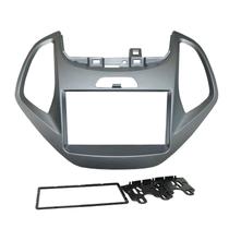 Moldura 2 Din Ford Ka / Ka+ 2014, 2015, 2016, 2017 - Cinza
