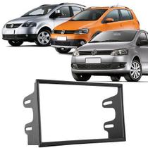 Moldura 2 Din Fox Crossfox Spacefox 2011 à 2013 Preta Painel Central Multimidia 7 Polegadas Mp5 Som