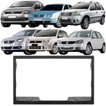 Moldura 2 Din Fox Golf Polo Bora Ecosport Fiesta Preta Painel Central Multimidia 7 Polegadas Mp5 Som