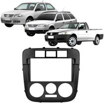 Moldura 2 Din Gol G4 Parati Saveiro 2006 à 2009 3 Botões Preta Painel Multimidia 7 Polegadas Som